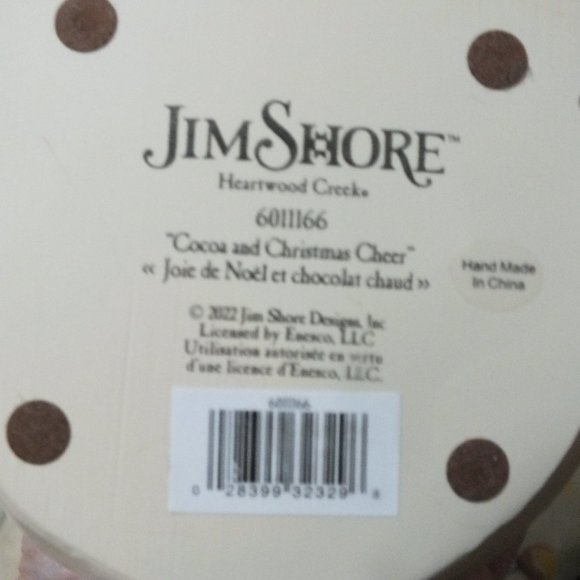 Enesco Jim Shore Heartwood Creek Cozy Snowman with Cocoa Figurine - Picture 4 of 4